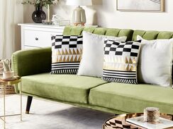 2 декоративні подушки з геометричним візерунком 45 х 45 см чорно-білі DALIA