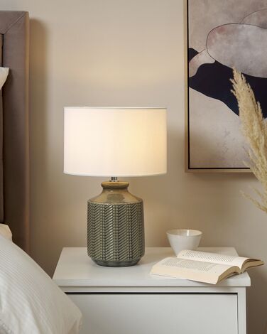 Ceramic Table Lamp Grey ESPERANCE