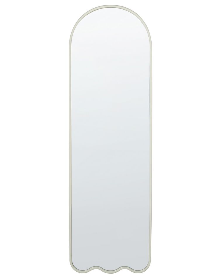 Kovové nástenné zrkadlo 45 x 145 cm biele BUSSY_900669