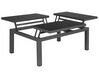 Lounge Set Aluminium grau / schwarz 6-Sitzer Auflagen grau FORANO_811019