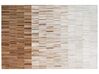 Kožený koberec 160 x 230 cm béžová/hnedá YAGDA_851024