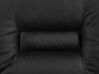 Ensemble canapés et fauteuil en cuir PU noir 6 places BERGEN_681624