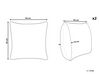 Set of 2 Velvet Cushions Geometric Pattern 45 x 45 cm Pink LARKSPUR_838400