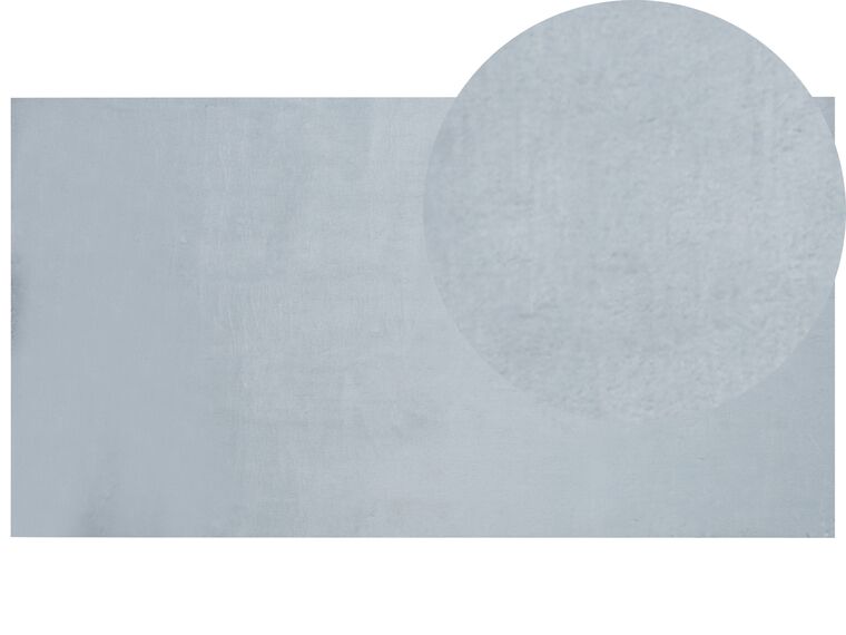 Koberec z umělé zaječí kožešiny 80 x 150 cm mátový šedý MIRPUR_858802