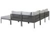 Lounge Set Aluminium grau / schwarz 6-Sitzer Auflagen grau FORANO_811013