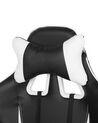 Faux Leather Reclining Office Chair Black with White GAMER_738335