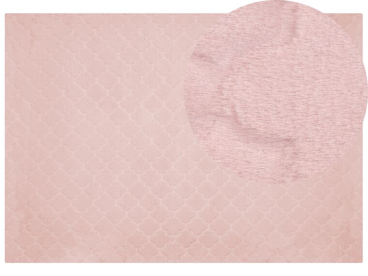 Kunstfellteppich Kaninchen rosa 160 x 230 cm Shaggy GHARO_866745