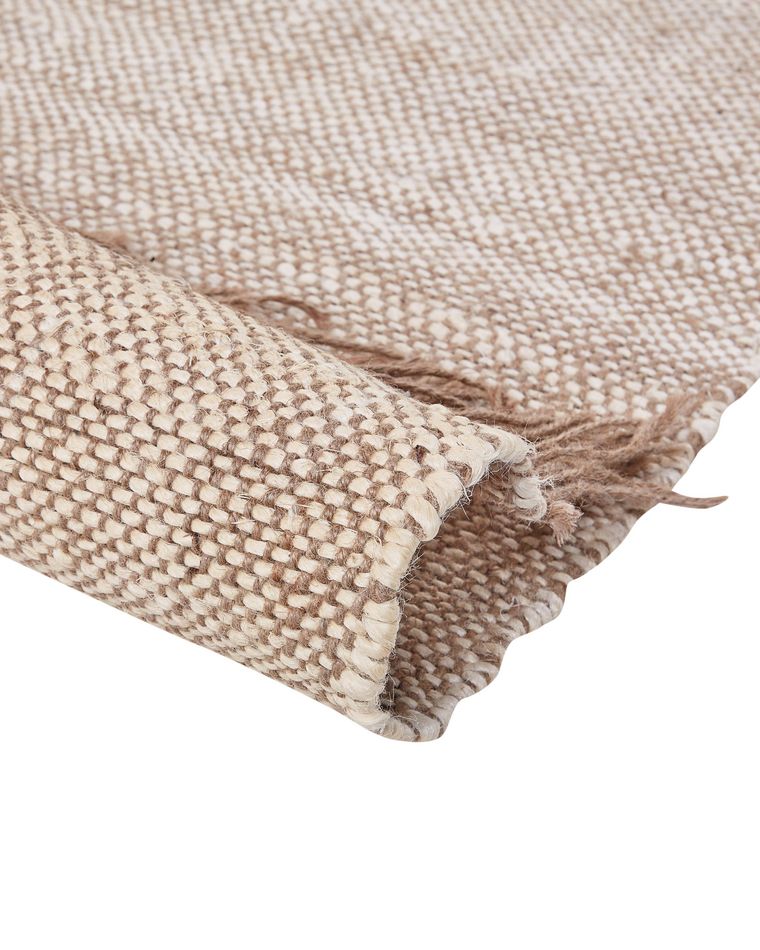 Jute Area Rug 160 x 230 cm Brown SAMLAR Beliani.co.uk