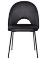 Sada 2 sametových jídelních židlí černé COVELO_859992