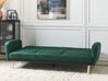 3 Seater Fabric Sofa Bed Green FLORLI_905921