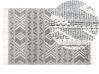Alfombra de lana blanco/negro 160 x 230 cm PAZAR_855569