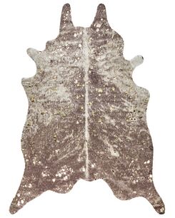 Lehmän tekotalja ruskea/harmaa kultaisilla kohdilla 150 x 200 cm BOGONG