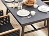 Metal Garden Dining Table 150 x 90 cm Black CANETTO_808283