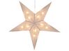 Sada 2 závesných trblietavých hviezd s LED 60 cm biela MOTTI_835503