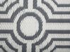 Outdoor Teppich dunkelgrau 90 x 180 cm geometrsiches Muster zweiseitig Kurzflor BIDAR_734121