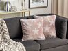 Set of 2 Velvet Cushions Starfish Motif 45 x 45 cm Pink CERAMIUM_892970