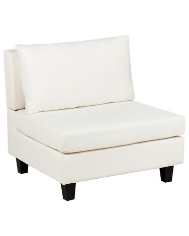 Módulo de cadeira de 1 lugar em tecido branco-creme UNSTAD