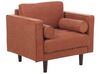6 Seater Fabric Living Room Set Golden Brown NURMO_896298