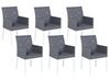 Zestaw 6 krzeseł ogrodowych szary BACOLI_825763