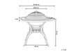 Table de jardin en aluminium marron foncé ⌀ 105 cm avec braséro grill intégré MANFRIA_765634