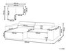 Sofá esquinero modular 2 plazas de tela gris derecho HELLNAR_911838