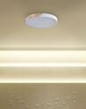 Metal LED Ceiling Lamp White with Light Wood PATTANI_824743