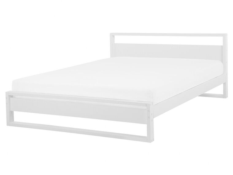 Łóżko drewniane 160 x 200 cm białe GIULIA_743777