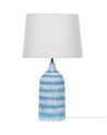 Lampe à poser en céramique bleu et blanc GEORGINA_877418