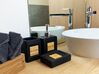 Lot de 4 accessoires de salle de bains en céramique noir KOUROU_835437