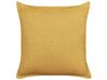 Set of 2 Linen Cushions 45 x 45 cm Yellow SAGINA_838499