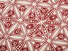 Teppich rot/creme ø 120 cm Mandala-Muster achteckig MEZITILI_756584