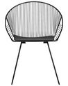 Conjunto de 2 sillas de comedor de metal negro AURORA_792309