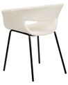 Sada 2 buklé jídelních židlí krémově bílé ELMA_887299