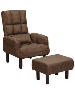 Nojatuoli ja rahi ruskea OLAND