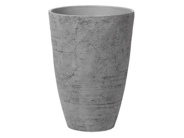 Vaso para plantas em pedra cinzenta 43 x 43 x 60 cm CAMIA