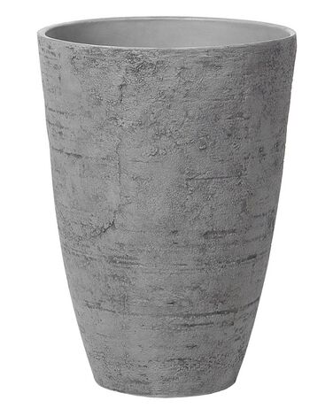 Vaso para plantas em pedra cinzenta 43 x 43 x 60 cm CAMIA