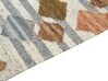 Kelim Teppich Wolle mehrfarbig 80 x 150 cm geometrisches Muster Kurzflor KASAKH_858219