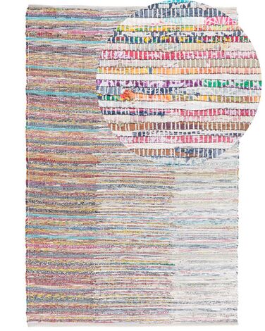 Vloerkleed katoen multicolor 140 x 200 cm MERSIN