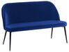 2 Seater Velvet Kitchen Sofa Navy Blue OSBY_793329