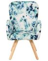 Fabric Armchair Floral Pattern Multicolour BJARN_802400