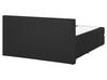 Cama continental de poliéster negro/plateado 160 x 200 cm PRESIDENT_446293
