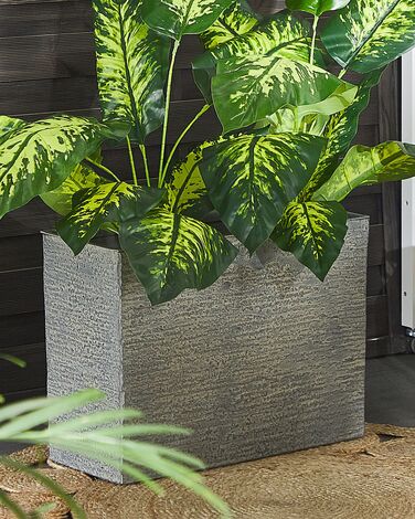 Rectangular Plant Pot 25 x 60 x 45 cm Grey EDESSA