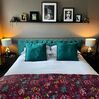 Łóżko welurowe 160 x 200 cm zielone AVALLON_784149