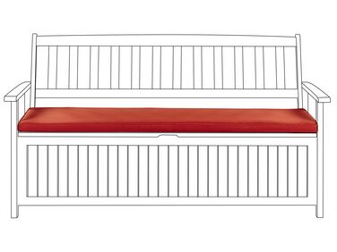 Poduszka na ławkę ogrodową 45 x 148 cm czerwona SOVANA 