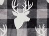 Manta de poliéster gris oscuro/negro/blanco 150 x 200 cm SHOREN_787232
