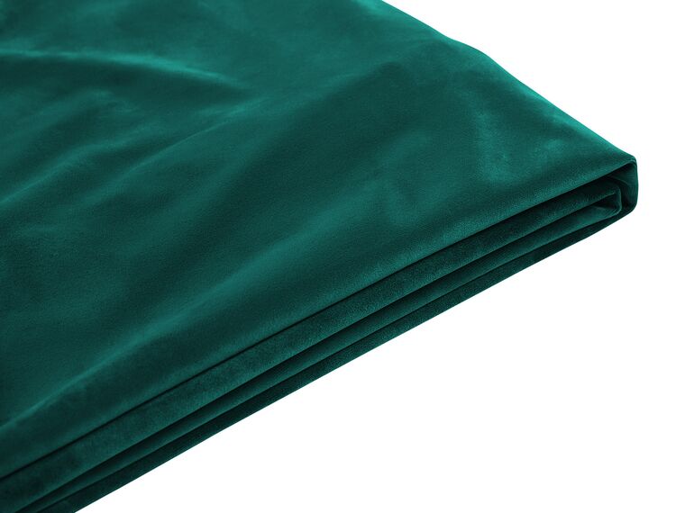 Capa em veludo verde escuro 180 x 200 cm para cama FITOU_748847