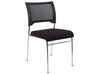Set of 4 Plastic Conference Chairs Black SEDALIA_902600