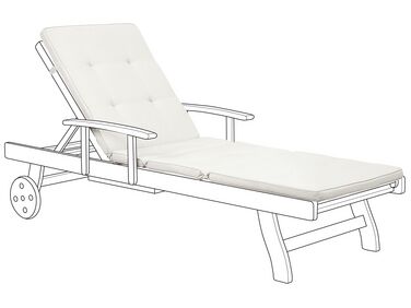 Sun Lounger Pad Cushion Off-White TOSCANA/JAVA