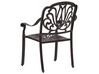 Conjunto de 4 sillas de metal marrón oscuro/beige ANCONA_765485