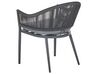 Trädgårdsmöbelset av bord och 4 stolar aluminium grå MILETO_808153